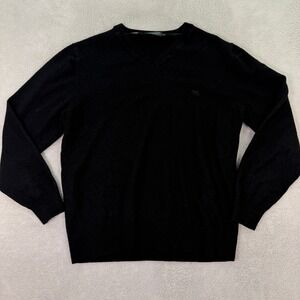 Rodd & Gunn Mens Medium V-Neck Sweater Black Merino Wool ZQRX New Zealand Knit